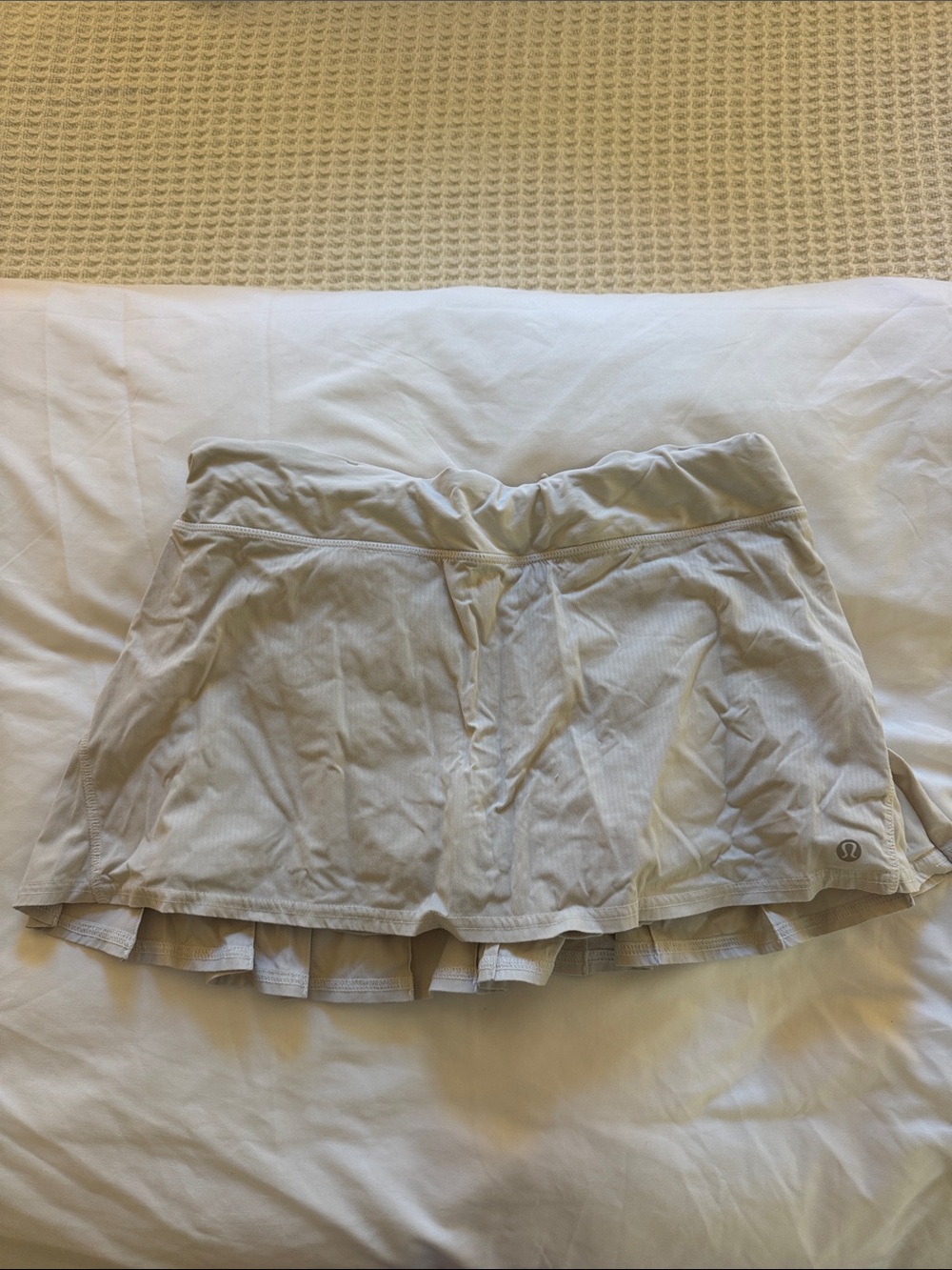 Light Beige Active Skort with Built-In Shorts